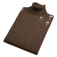 Taupe Pheasant Roll Neck Tank