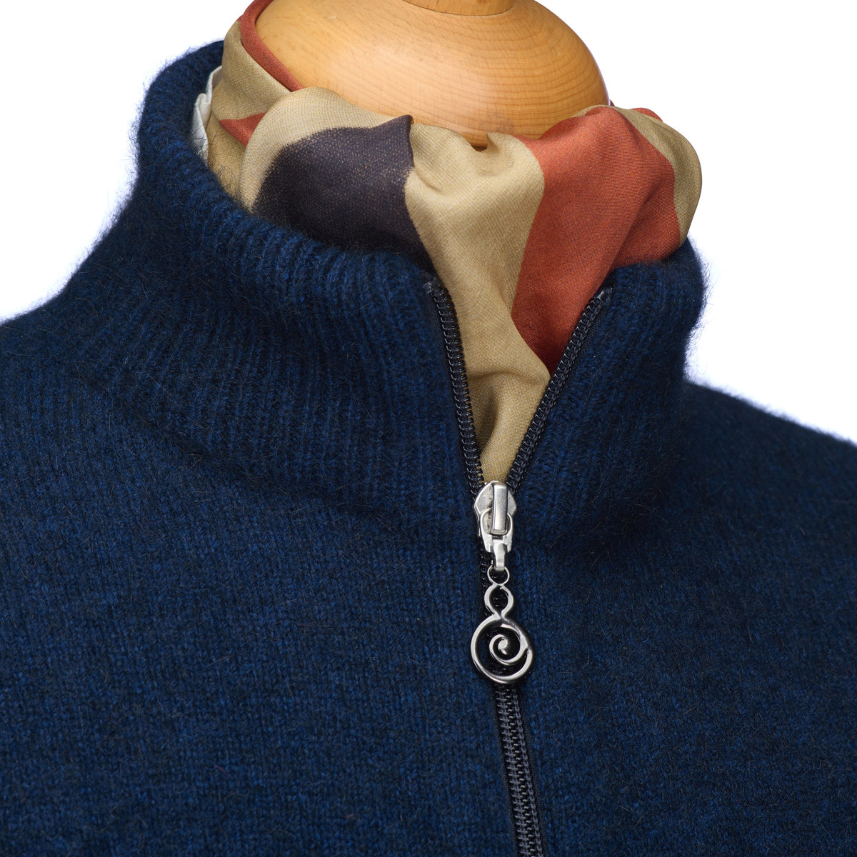 Navy Possum Zip Gilet