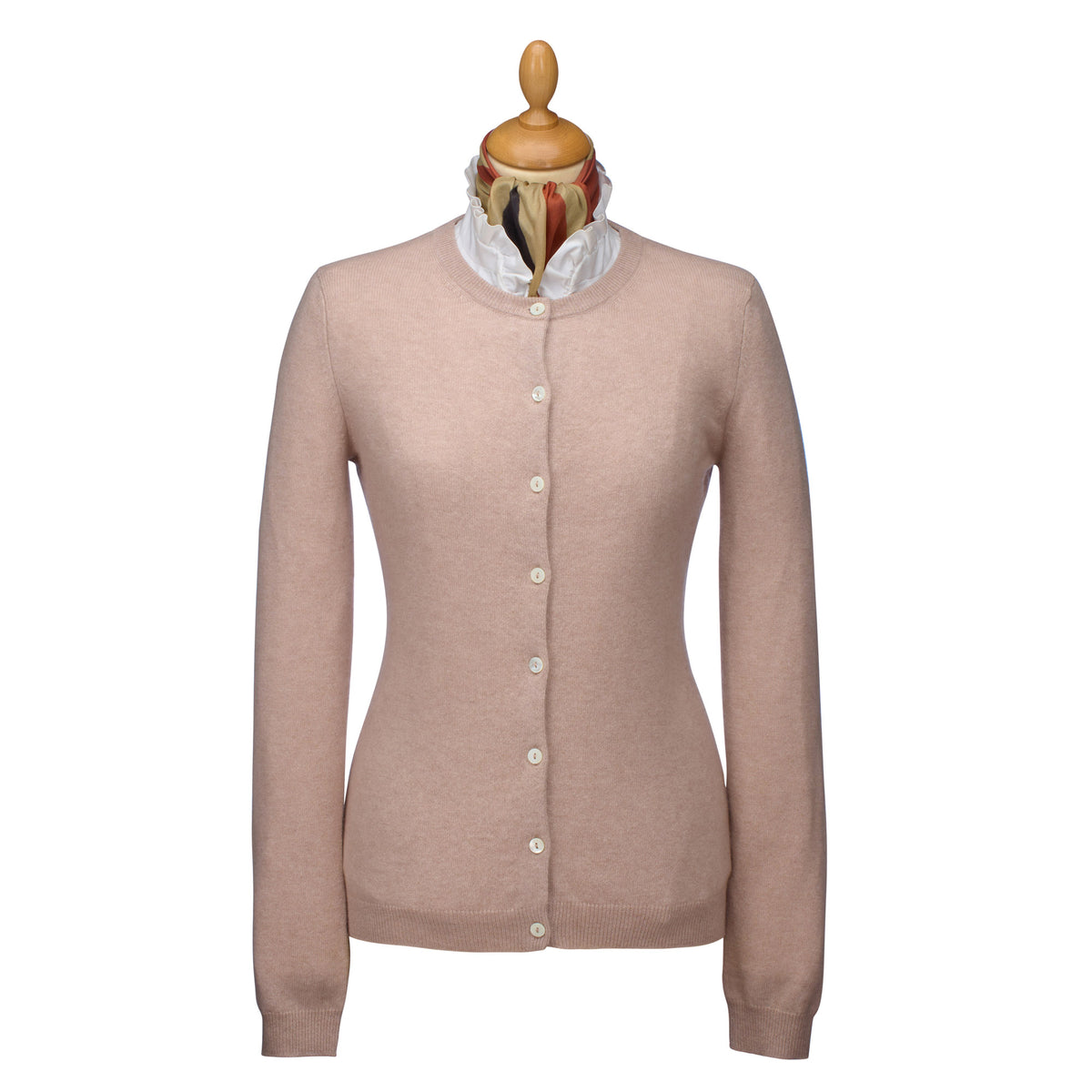 Tan Classic Cashmere Cardigan
