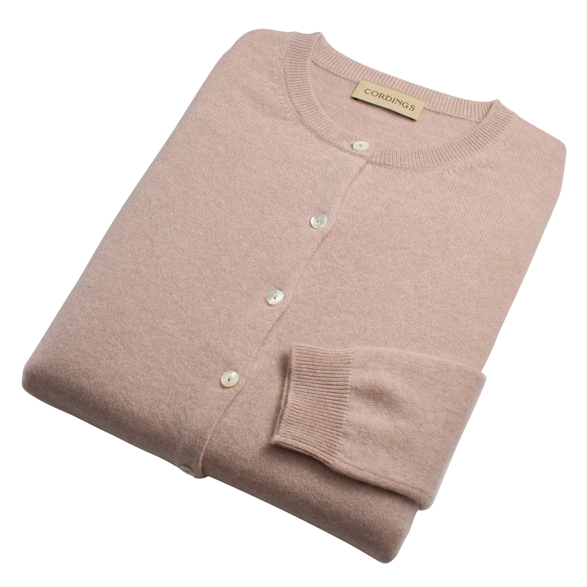 Tan Classic Cashmere Cardigan