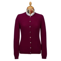 Wine Classic Cashmere Cardigan