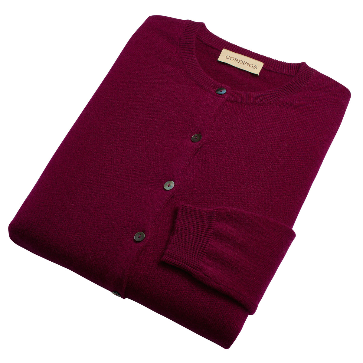 Wine Classic Cashmere Cardigan