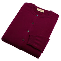 Wine Classic Cashmere Cardigan