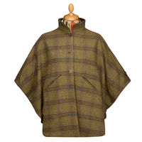 T. Ba Check Tweed Reversible Cape