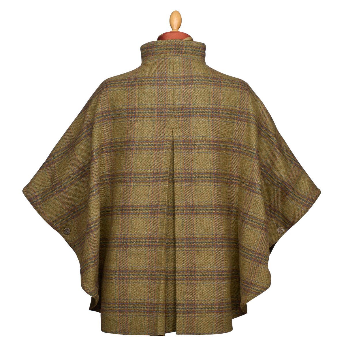 T. Ba Check Tweed Reversible Cape