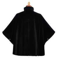 T. Ba Olive Red Check Tweed Reversible Cape