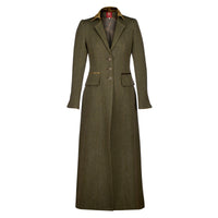 Green & Brown T.ba Long Tweed Coat