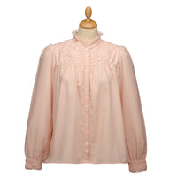 Peach Victoria Frill Front Blouse