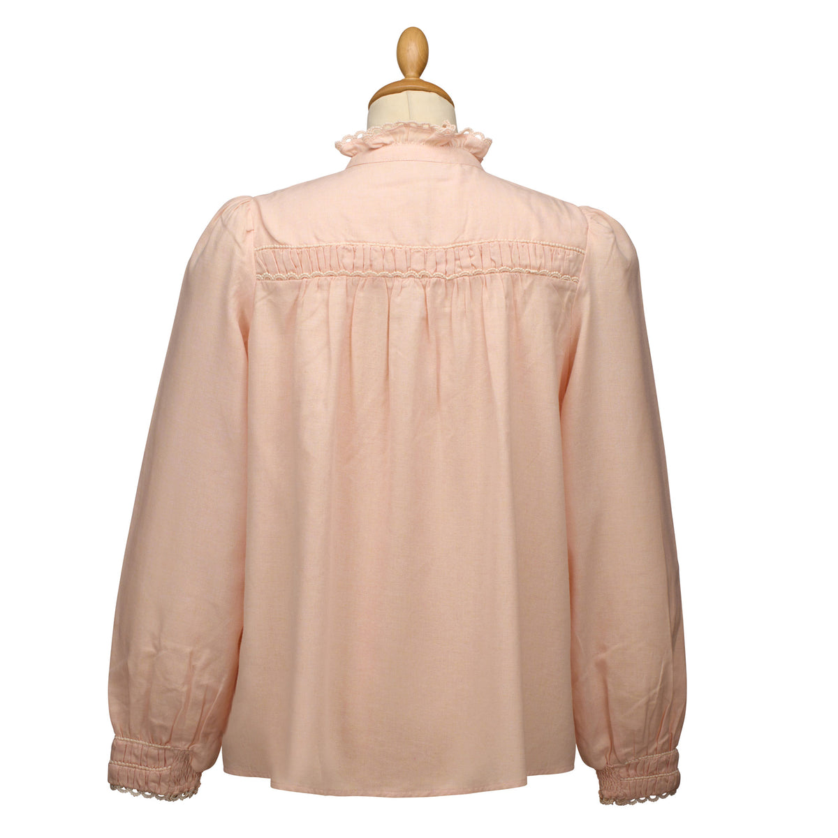 Peach Victoria Frill Front Blouse