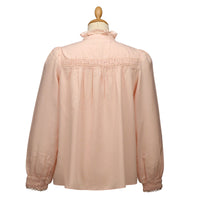 Peach Victoria Frill Front Blouse