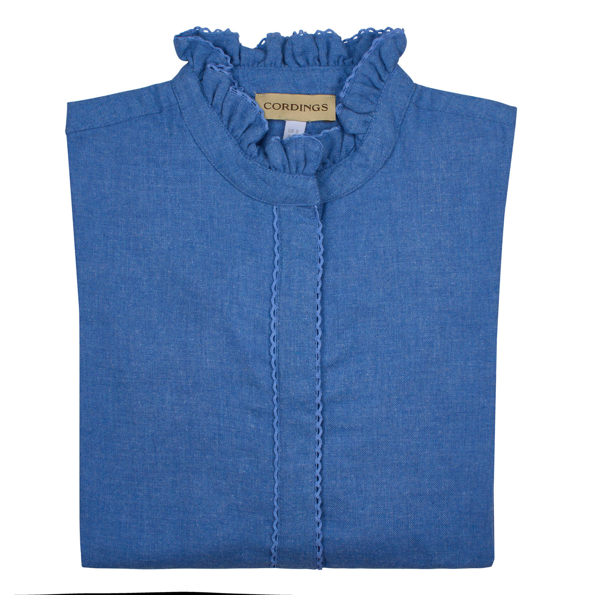 Blue Willow Frill Collar Blouse
