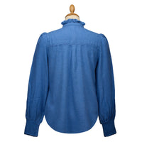 Blue Willow Frill Collar Blouse