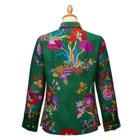 Kanazawa Flowers Crepe de Chine Silk Shirt Made with Liberty Fabric