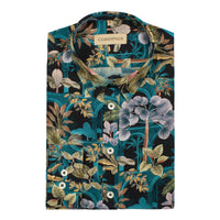 Tropical Babylon Crepe de Chine Silk Shirt Made with Liberty Fabric