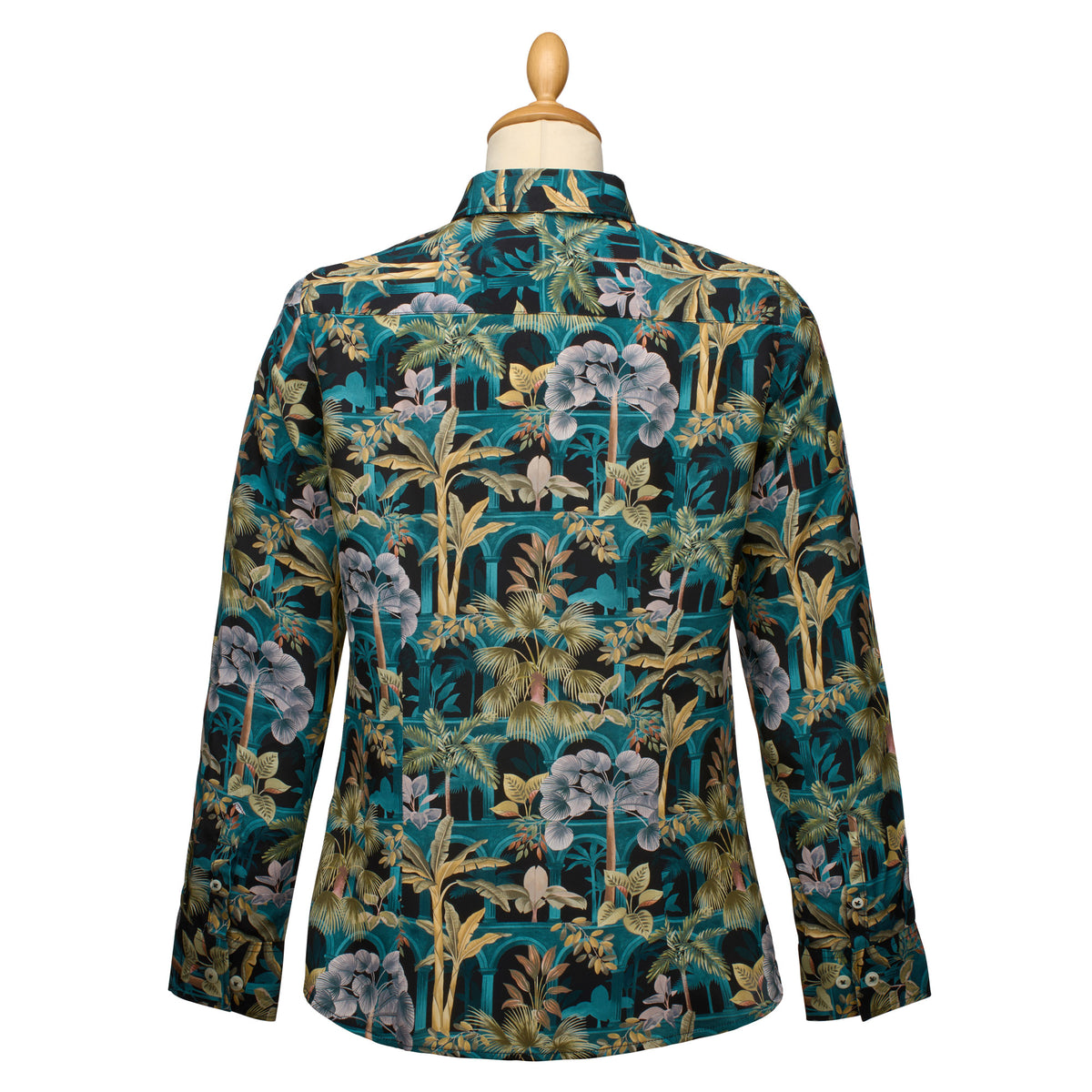 Tropical Babylon Crepe de Chine Silk Shirt Made with Liberty Fabric