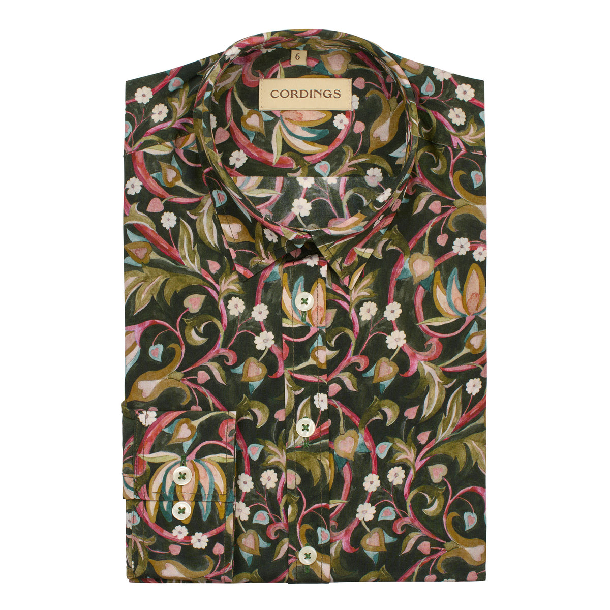 The West Garden Crepe de Chine Silk Shirt Made with Liberty Fabric