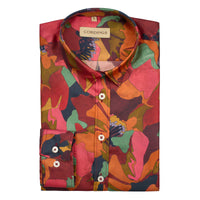 The Peony Parade Crepe de Chine Silk Shirt Made with Liberty Fabric