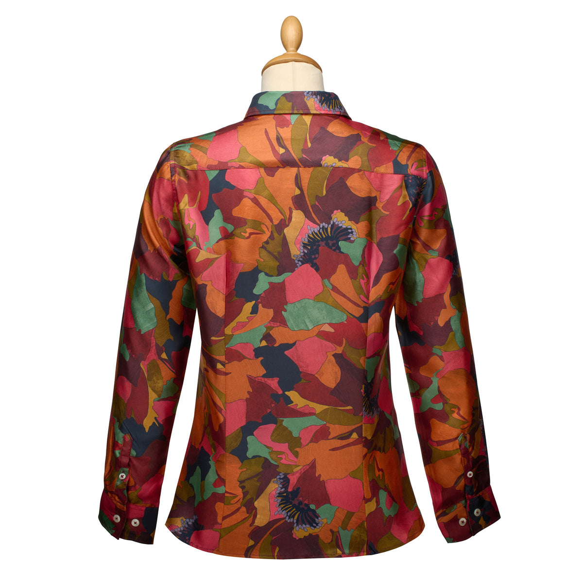 The Peony Parade Crepe de Chine Silk Shirt Made with Liberty Fabric