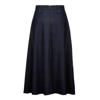 Navy Harlow A-Line Skirt