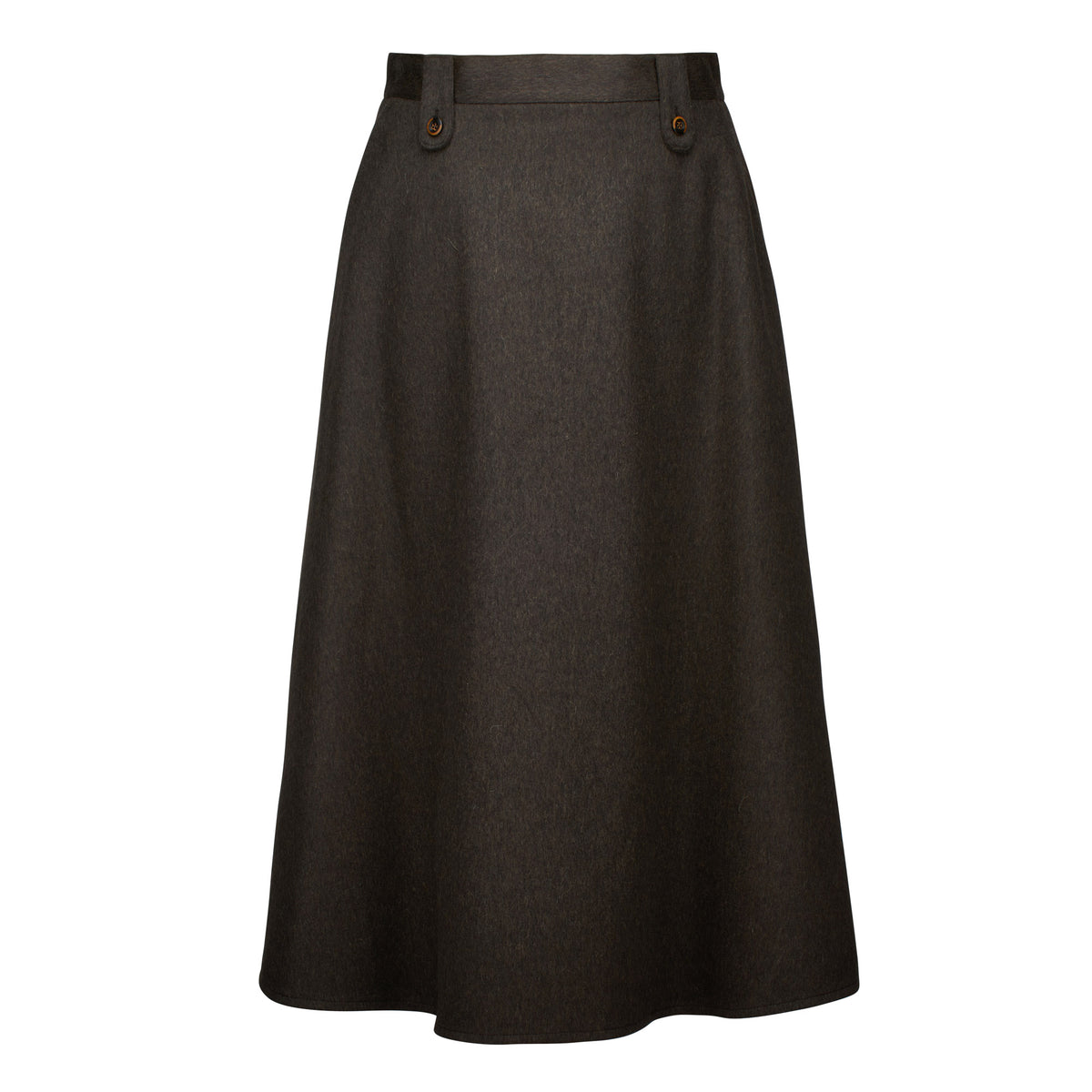 Chocolate Loden A-Line Skirt