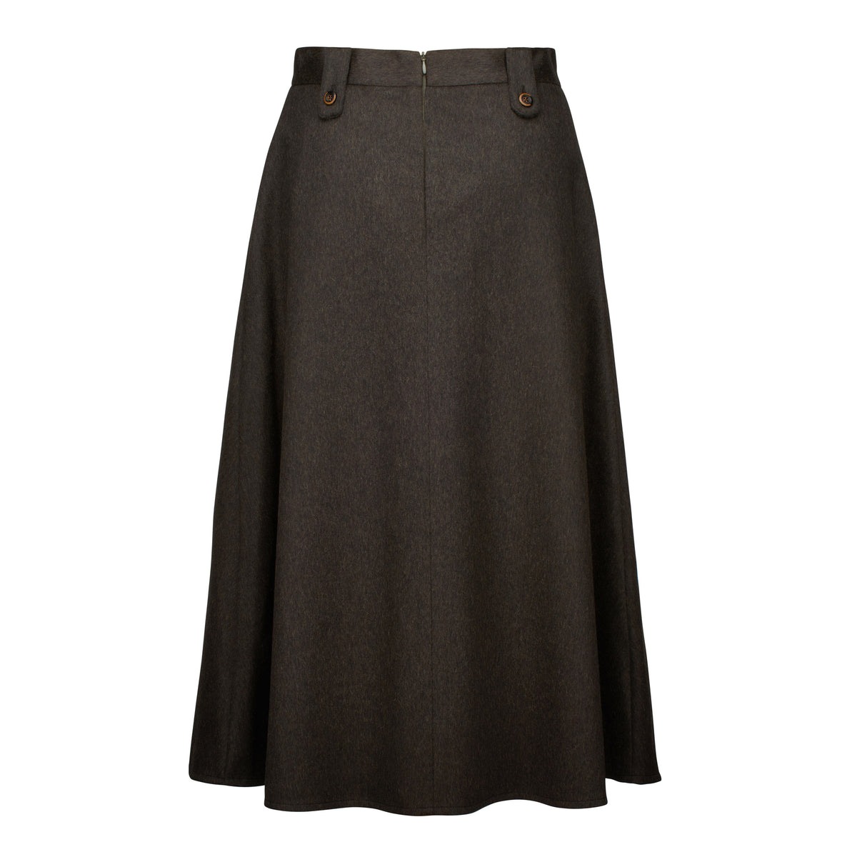 Chocolate Loden A-Line Skirt