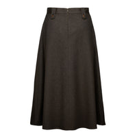 Chocolate Loden A-Line Skirt