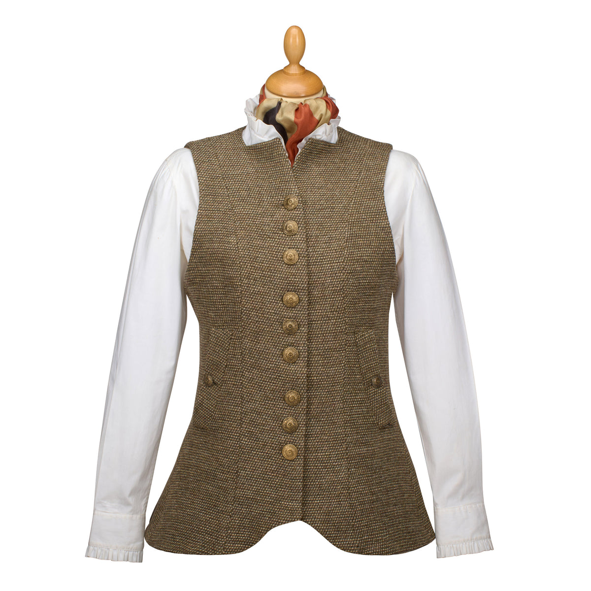 TBA BALFOUR BUTTON WAISTCOAT - BEIGE
