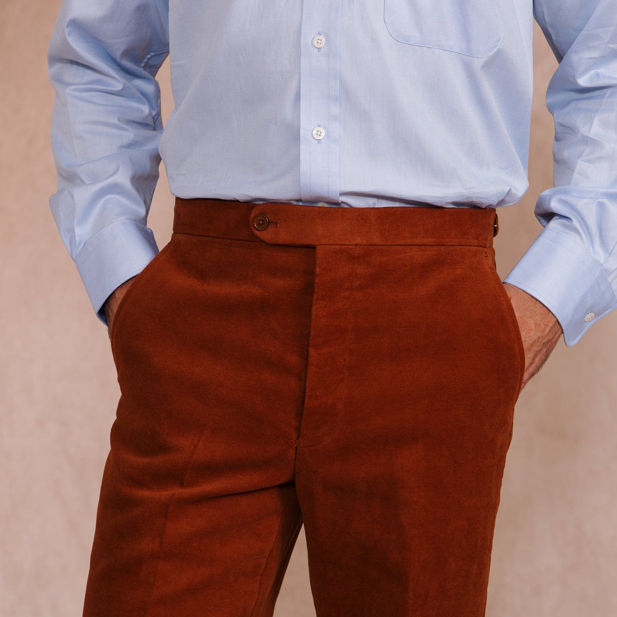 Copper Orange Moleskin Trousers