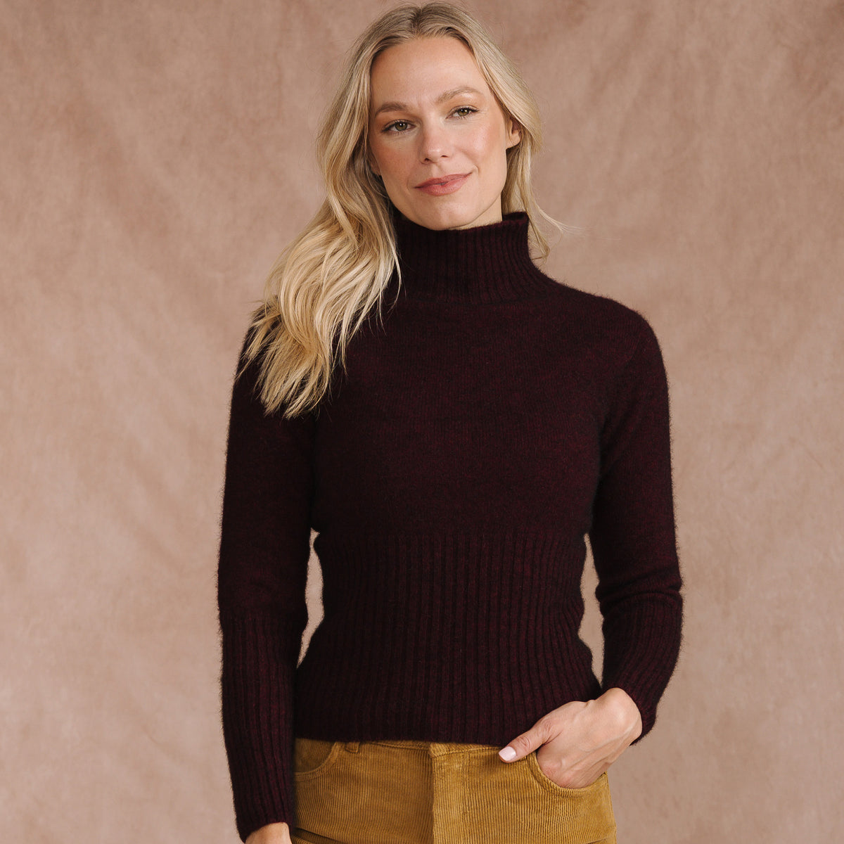 Wine Possum Turtleneck Sweater