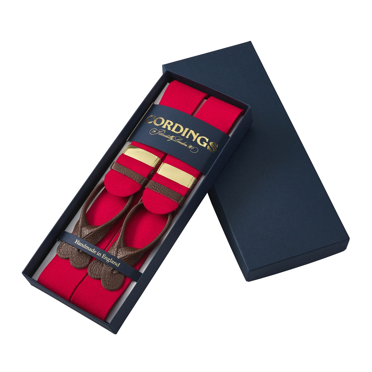 Red Boxcloth Trouser Braces