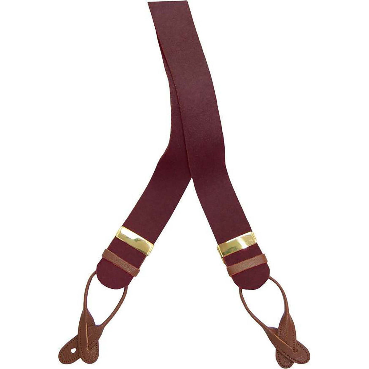 Wine Boxcloth Trouser Braces