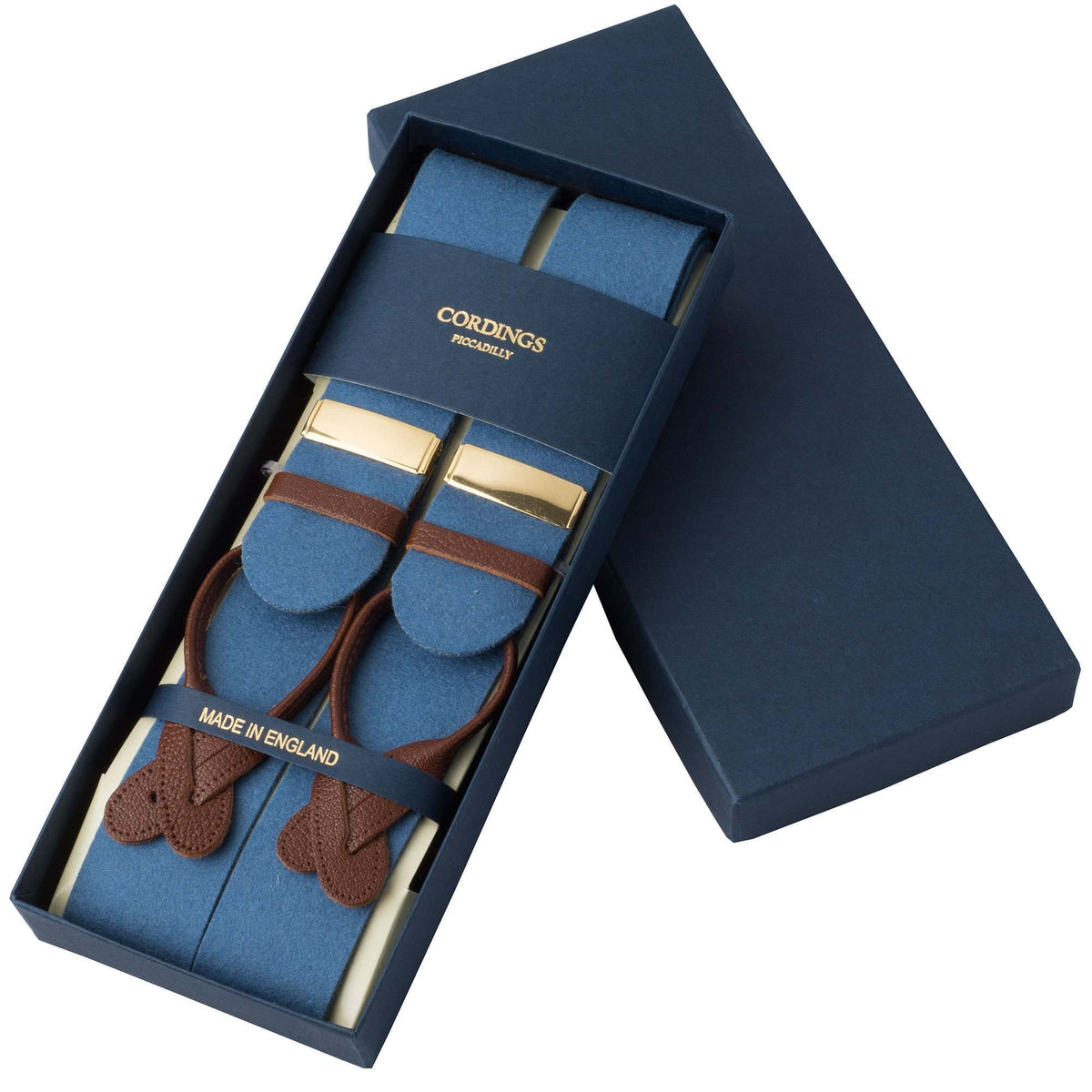 Blue Boxcloth Trouser Braces
