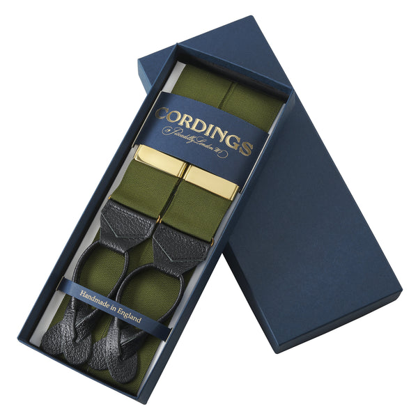 Green Barathea Ribbon Braces