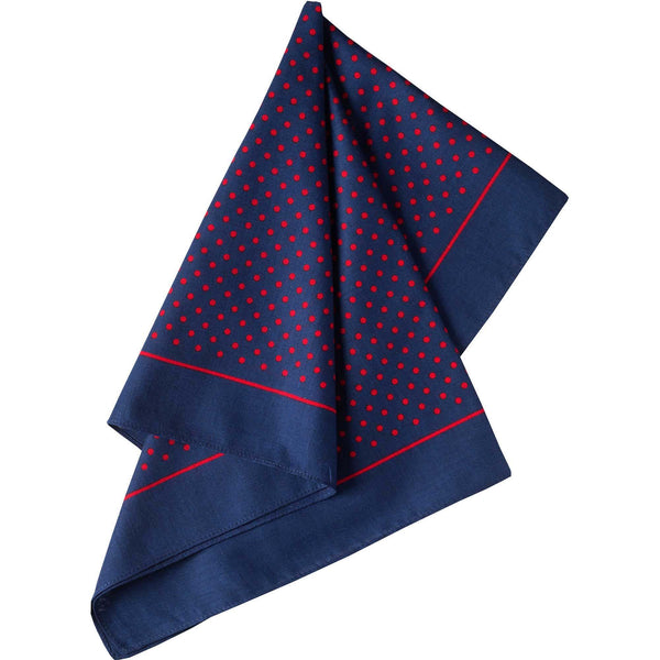 Navy and Red Spotty Cotton Bandana