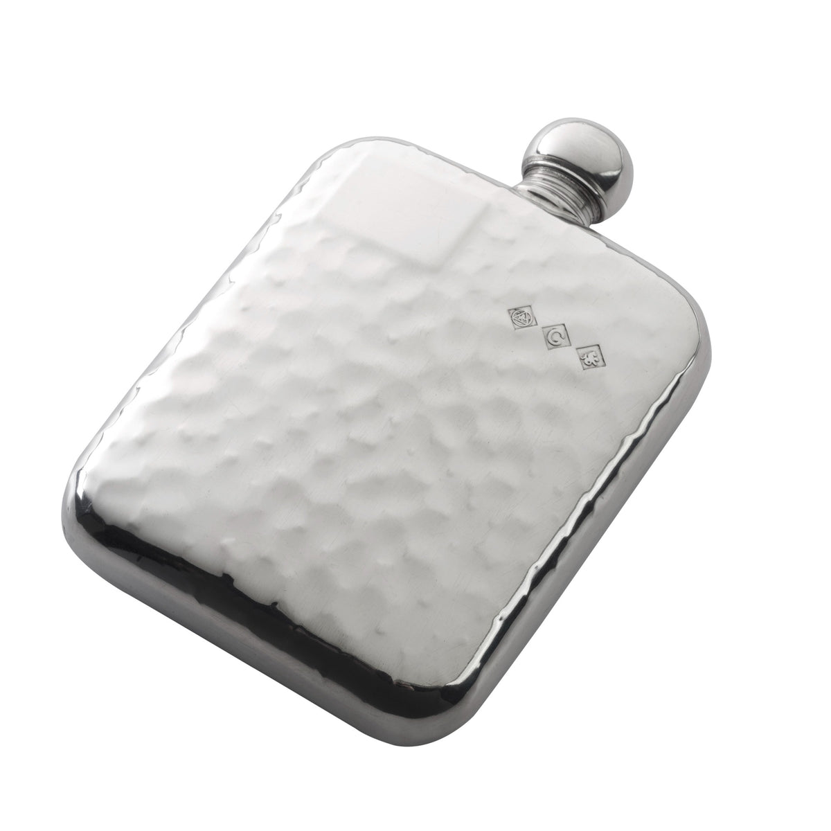 4oz Hammered Pewter Flask