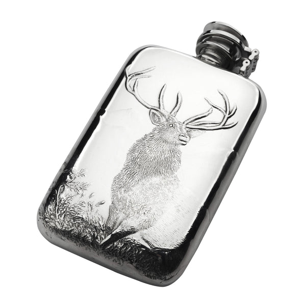 6oz Monarch of the Glen Pewter Flask