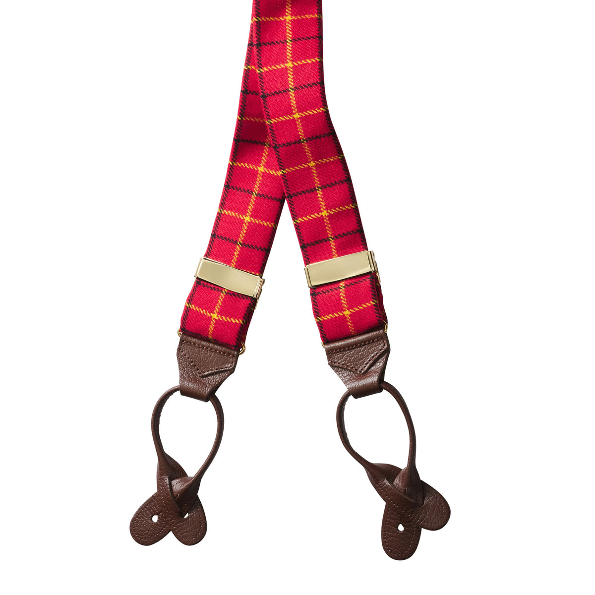 Red Tattersall Braces