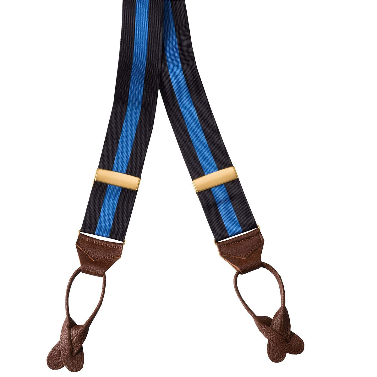 Navy & Blue Striped Ribbon Braces