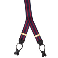 Navy Striped Ribbon Braces