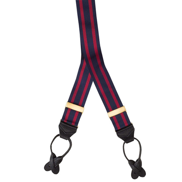 Navy Striped Ribbon Braces
