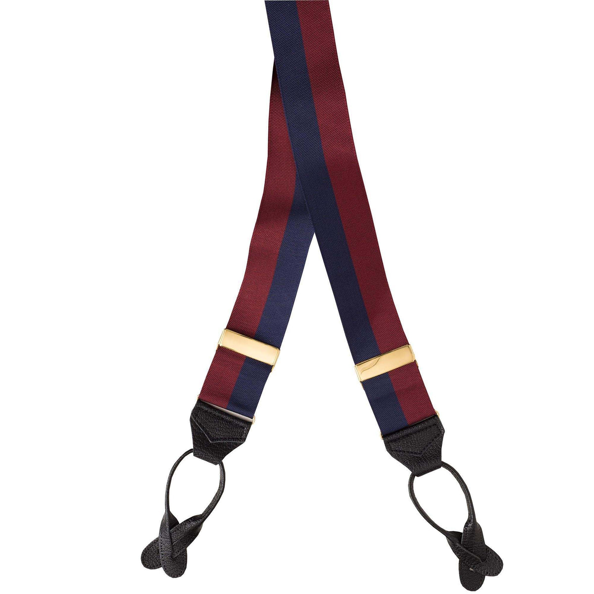 Wine & Navy Striped Ribbon Braces