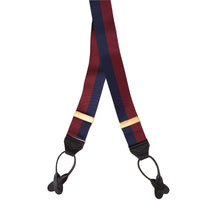 Wine & Navy Striped Ribbon Braces