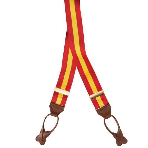 Yellow & Red Striped Ribbon Braces