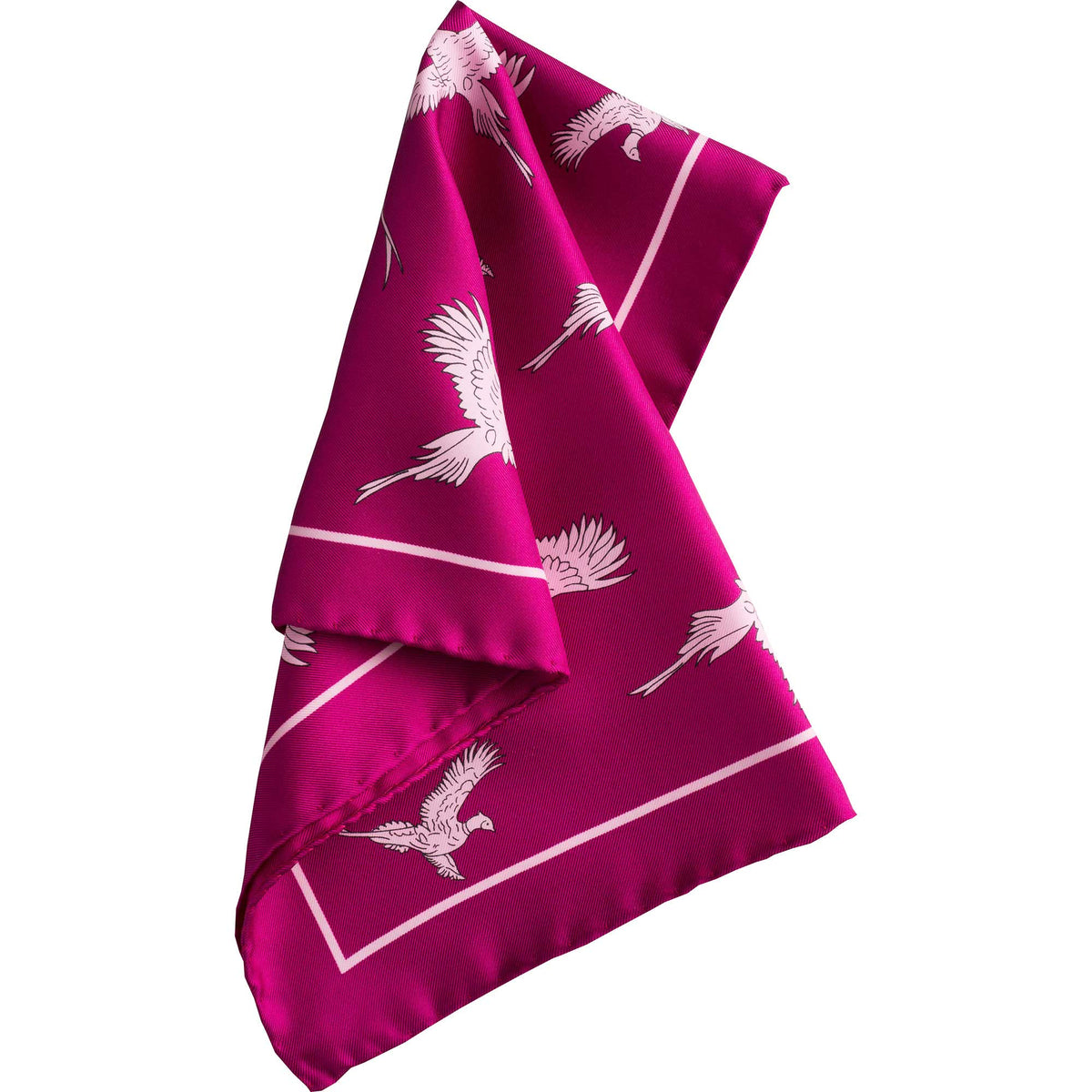 Fuchsia Pheasant Silk Hank