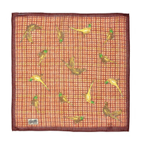 Wine Checked Pheasant Wool & Silk Hank