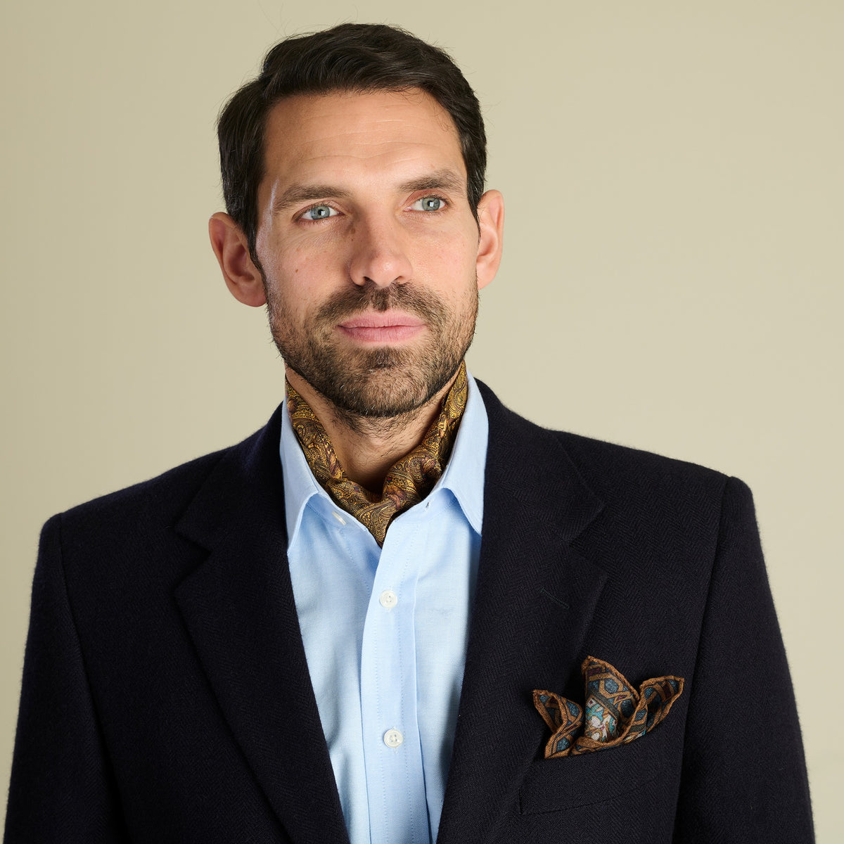 Gold Pheasant Silk Cravat