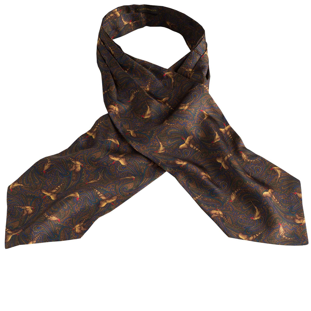 Bronze Pheasant Silk Cravat