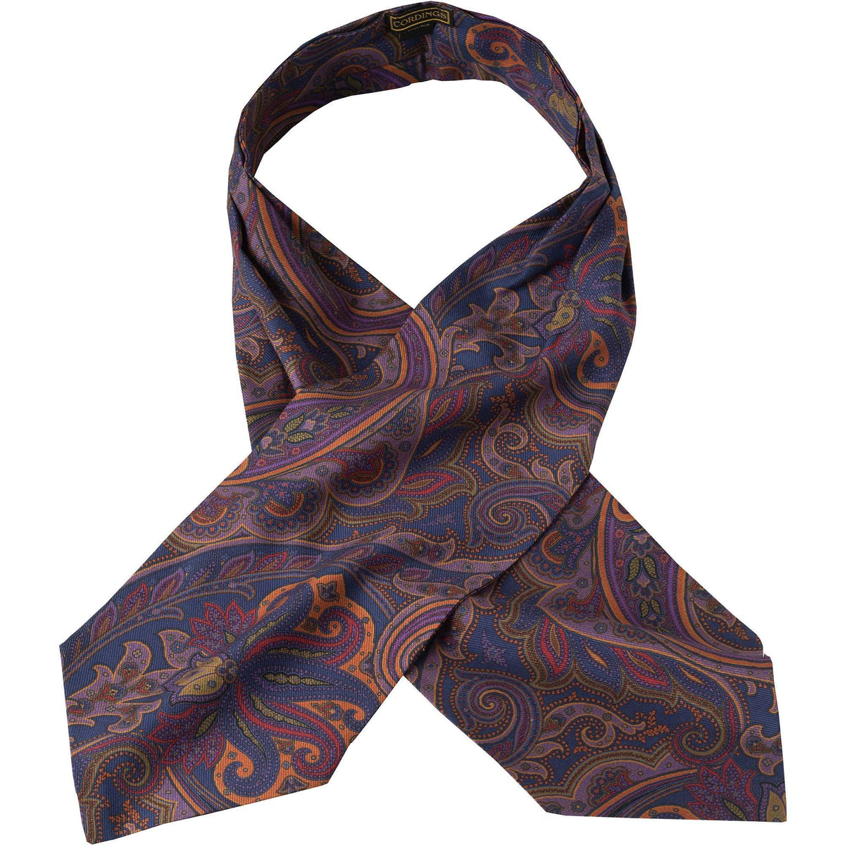 Navy Paisley Madder Silk Cravat