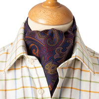 Navy Paisley Madder Silk Cravat