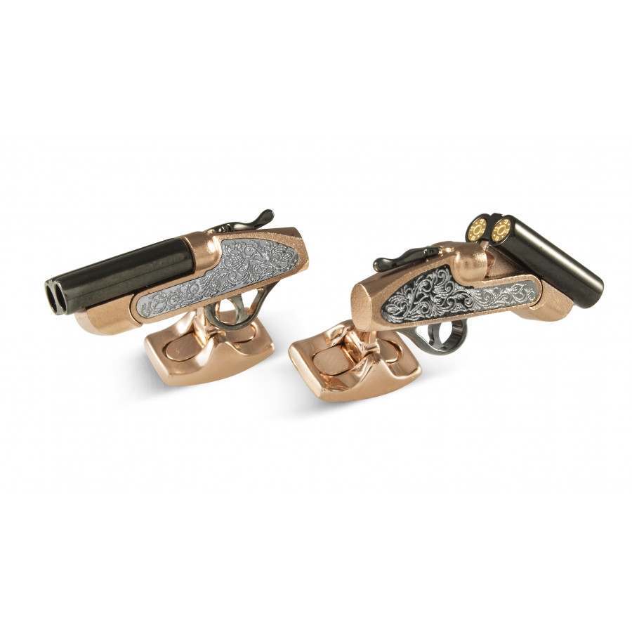 12 Bore Cockable Shotgun Cufflinks